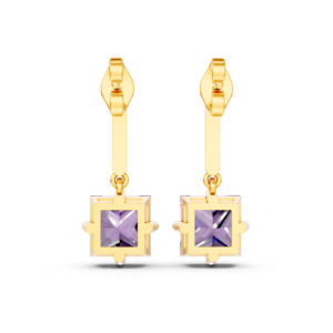 Boucles d'oreilles personnalisées en or massif 14K 9K 10K 18K avec pierres précieuses de laboratoire 6 carats, certifiées, éthiques, bijoux fins, MOQ 3 pièces 10 pièces RJC OEM ODM EA502210 - Product Image 2