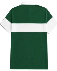 Customized Green And <b>White</b> Men <b>Polo</b> Shirt Short Sleeve Casual Golf T Shirt Breathable Summer Color Block Premium Quality Top - Product Image 2