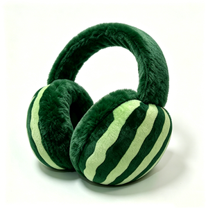 Orejeras de Peluche con Forma de Sandía, Calentadores de Orejas con Temática de Frutas para el Invierno - Product Image 3