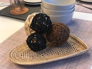 Plateau de service en rotin en forme de cœur, fait main, tressé, pour collations, biscuits, chocolat, décoration de table et panier cadeau - Product Image 6