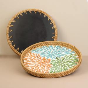 Plateau de service décoratif coloré pour événements, décoration intérieure, organiseur de vanité pour parfums, maquillage, bijoux et présentation sur table - Product Image 3