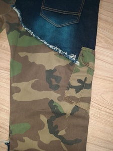 Custom Slim-Fit High-Waist Camouflage Colored Pocket Jeans Manufacturer's Casual <b>Overalls</b> with Waterproof Embroidered Technics - Product Image 5