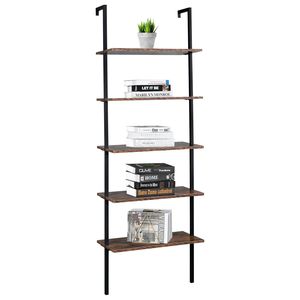 Scaffale a Scala Aperto Industriale a 5 Ripiani con Struttura in Metallo, Montaggio a Parete, 23.6"L X 11.8"W X 70.9"H - Product Image 2