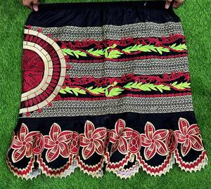 Traditional Micronesian Polynesian Style Polyester <b>Skirt</b> <b>Elastic</b> Waistband Full Embroidery Customized Color Logo for Women All - Product Image 4