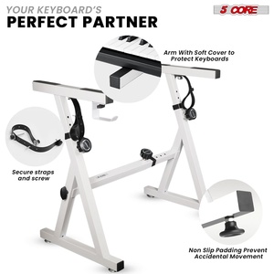 Support de clavier réglable en forme de Z, hauteur 34,5 po, largeur 32,5 po, capacité 250 lb, support pour piano électrique - Product Image 4