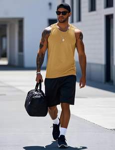 Classic <b>Mens</b> <b>Tank</b> <b>Top</b> Smooth Weave Air Flow Light Texture Relax Fit Fresh Movement Gentle Stretch Daily Comfort Modern Shape - Product Image 4