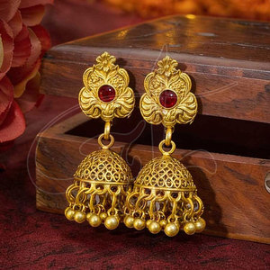 Boucles d'oreilles de mariage tendance en acier inoxydable de qualité supérieure, plaquées or, pour femmes, nouvelle collection, vente flash - Product Image 4