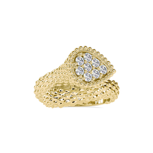Bague élégante en argent 925 et moissanite, design serpent unique, cadeau de luxe pour anniversaire ou Saint-Valentin pour elle, pour sa petite amie - Product Image 1