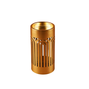 Brûleur d'encens en laiton doré le plus vendu avec découpes géométriques, diffuseur d'aromathérapie, utilisation toute saison - Product Image 4