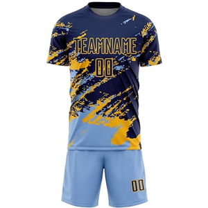 Maillot de football personnalisé à col rond en tissu interlock par sublimation – Kit de performance professionnel tendance pour les marchés américain et européen - Product Image 2