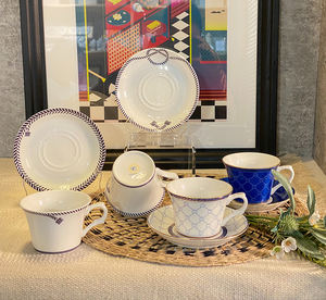 Ensemble de tasses en céramique imprimées par transfert d'eau de style corde de luxe moderne - Cadeau promotionnel - Product Image 5