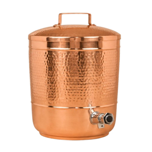 Premium Pure Copper Hammered Water Dispenser With Leakproof Tap Handcrafted Ayurvedic Water Storage Tank For Healthy Hydration - Product Image 3