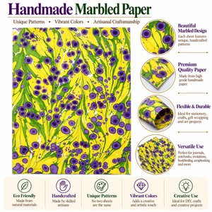 Feuilles de papier artisanal imprimées marbrées en gros – Matériel de reliure artisanale, fournitures de papeterie décoratives écologiques - Product Image 6
