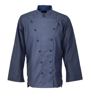 เสื้อเชฟ ระบายอากาศได้ดี น้ำหนักเบา ทนทาน แขนยาว โพลีเอสเตอร์/ผ้าฝ้าย ปิดด้วยกระดุม เสื้อผ้าสำหรับทำอาหาร ชุดทำงานในครัว - Product Image 1