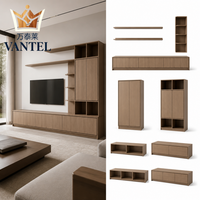Meuble TV moderne en bois avec tiroirs et rangements pour projets d'aménagement hôtelier - Vente en gros