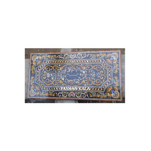 Diseño único de mesa rectangular con incrustaciones de hojas y pájaros en mármol negro puro para decoración del hogar y hoteles. - Product Image 4