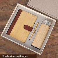 Luxuriöses Business-Büro Thermobecher-Set Geschenk Holzdeckel Notizbuch Mit Stift