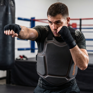 Protector de Pecho para Boxeo, Ajustable, de la Marca MALUZA INDUSTRIES, Venta al por Mayor de Fábrica, Protector Corporal para Muay Thai, Chaleco de Sparring con Absorción de Impactos - Product Image 5