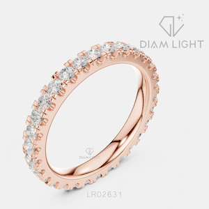 Bague de mariage ronde 1,05 carat, bijoux fins, certifiée IGI, or blanc 14 carats, diamant de laboratoire, bague de fiançailles et de mariage - Product Image 4