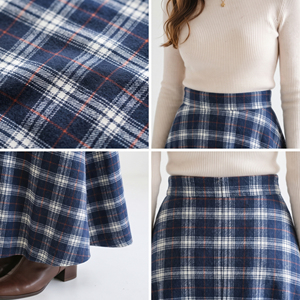 Plaid Maxi <b>Skirt</b> Women High Waist A-Line Flannel Floor-Length <b>Skirt</b> Autumn Soft Woolen Fabric <b>Skirt</b> Comfort Fit Casual <b>Skirts</b> - Product Image 6