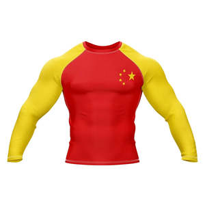 Solid Color Men <b>Long</b> <b>Sleeves</b> Rash Guard for Fitness Wear Quick Dry And Comfortable Men Rash Guard for Sale with cheap OEM - Product Image 1