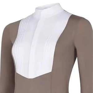 Camiseta de equitación para mujer, ropa ecuestre, fabricante de ropa ecuestre, camiseta de polo de carreras, capa base ecuestre, tops con estampado por sublimación - Product Image 6