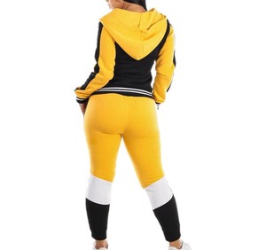 Conjunto Deportivo para Mujer, Combinación de Colores, Ropa de Gimnasio y Entrenamiento, Sudadera con Cierre y Pantalones Ajustados, Personalizable con su Propio Logotipo, Traje Deportivo para Chicas - Product Image 6