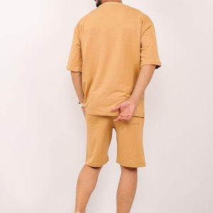 Vente flash - Ensemble de t-shirts en coton uni pour homme, col rond, manches courtes, décontracté, mode estivale, vente en gros d'ensembles de t-shirts - Product Image 2