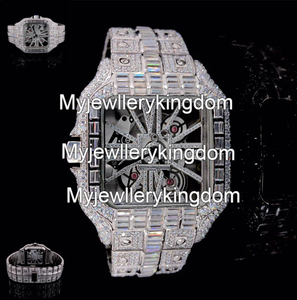 Reloj Mecánico de Acero Inoxidable con Moissanita VVS para Hombre, Estilo Hip Hop, con Diamantes, Probador de Diamantes - Product Image 2