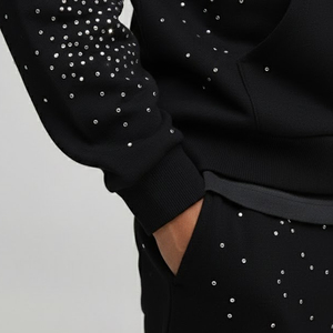 Survêtements Décontractés de Qualité Supérieure avec Strass – Vente Flash – Survêtements d'Hiver Personnalisés avec Strass pour le Streetwear - Product Image 4