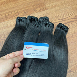 SUPER OFERTA Paquetes de cabello liso natural Extensiones de cabello liso natural color negro natural Cabello sin procesar súper doble - Product Image 6