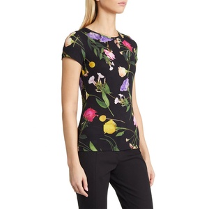 Camiseta de mujer 2023, diseño de sublimación Floral cómodo de alta calidad, ropa informal ecológica para damas jóvenes - Product Image 3