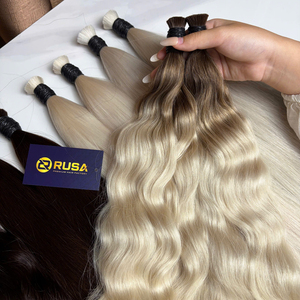 Cheveux humains blonds en gros, 100% naturels, cheveux vietnamiens bruts, qualité supérieure, cheveux vierges, super double drawn, logo personnalisé - Product Image 3
