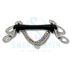 Bocado de caballo profesional de acero inoxidable con anillo en D y mango ovalado, articulado simple, para equitación y entrenamiento. - Product Image 3