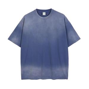 Camiseta Oversize Personalizada para Hombre, Estilo Urbano, Degradado, Algodón, Corte Holgado, Vintage, Lavado Ácido - Product Image 1