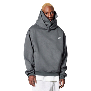 Sweat à capuche pour homme OEM, coupe oversize à épaules tombantes, avec empiècement contrastant, logo personnalisé, style ample et épais, 480 GSM, 100% coton - Product Image 1