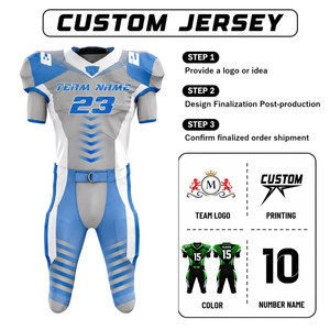 Camiseta de Fútbol Americano Personalizada para Hombre, Sublimada, Transpirable, de Poliéster, Cuello en V, Manga Corta, Número de Equipo 23 - Product Image 5