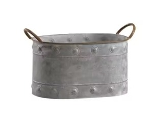 Ensemble de jardinières modernes en métal, finition texturée argentée, pour plantes vertes d'intérieur, design minimaliste, pot de fleurs. - Product Image 4