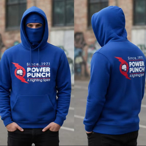 Sweat à capuche épais surdimensionné en polaire Sherpa brodé, personnalisé OEM, pour hommes et femmes, avec masque intégré - Product Image 4