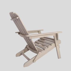 Chaise Adirondack en bois, fabriquée avec une structure en bois massif et un design à lattes larges, offrant un confort de siège relaxant en extérieur - Product Image 6