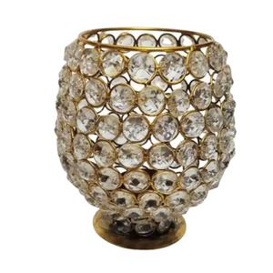 Mini soporte de luz en T de cristal, vajilla de Metal de forma redonda, soporte votivo decorativo para restaurante, soporte votivo de la más alta calidad - Product Image 1