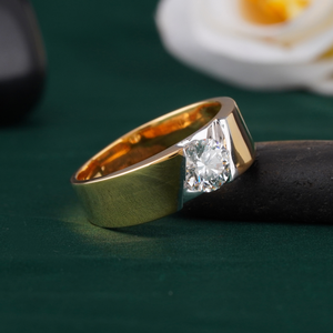Bague pour homme en diamant de laboratoire 1,03 carat, or massif 14 carats, VVS1-2 DEF, solitaire, alliance, sertissage à griffes, certifiée IGI - Product Image 2