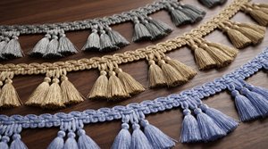 Frange décorative en dentelle de coton de couleur premium avec pompons pour rideaux, vêtements et textiles de maison, 4 pouces - Product Image 3