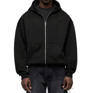 Sudadera con capucha para hombre con cremallera, logotipo personalizado, estampado en relieve de alta calidad, sudaderas extragrandes para hombre, sudaderas con capucha y sudaderas. - Product Image 4