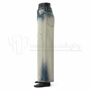 Pantalones Vaqueros Anchos de Mezclilla Azul Lavado para Hombre, Estilo Urbano, con Bolsillos Utilitarios, de Tela Gruesa y Ecológica, Venta al por Mayor - Product Image 4