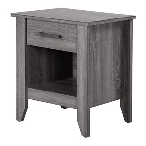 Modern Gray Nightstand with <b>Storage</b> Options <b>Bedside</b> Table - Product Image 2
