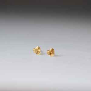 Boucles d'oreilles en forme de cœur en citrine, argent sterling, pierre de naissance de novembre, bijoux minimalistes, cadeau pour elle - Product Image 6