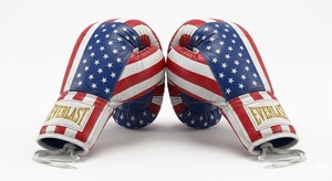 Gants de boxe en cuir Everlast avec drapeau américain, à lacets, pour adultes - Product Image 3