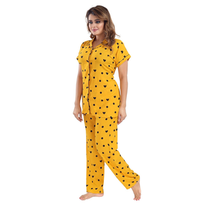 Vêtements de nuit pour femmes à usage quotidien, imprimés, design personnalisé, col rabattu élégant, vêtements de nuit tendance pour femmes de BD - Product Image 3