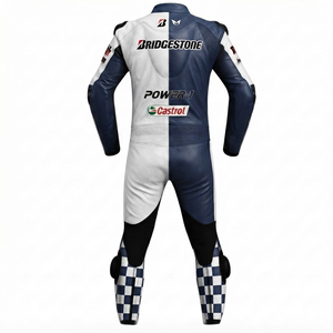 Combinaison de moto en cuir sur mesure de qualité supérieure MotoCP Racing 1 pièce, équipement de conduite avec bosse niveau 2 CE, fabriquée sur mesure - Product Image 2
